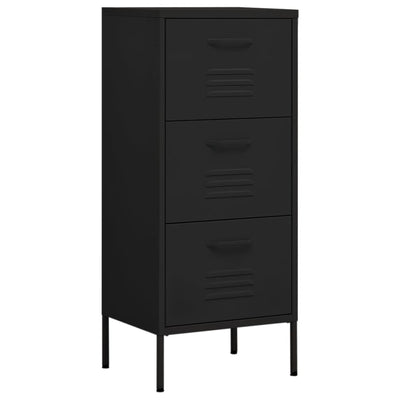 Storage Cabinet Black 42.5x35x101.5 cm Steel