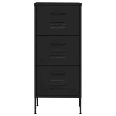 Storage Cabinet Black 42.5x35x101.5 cm Steel