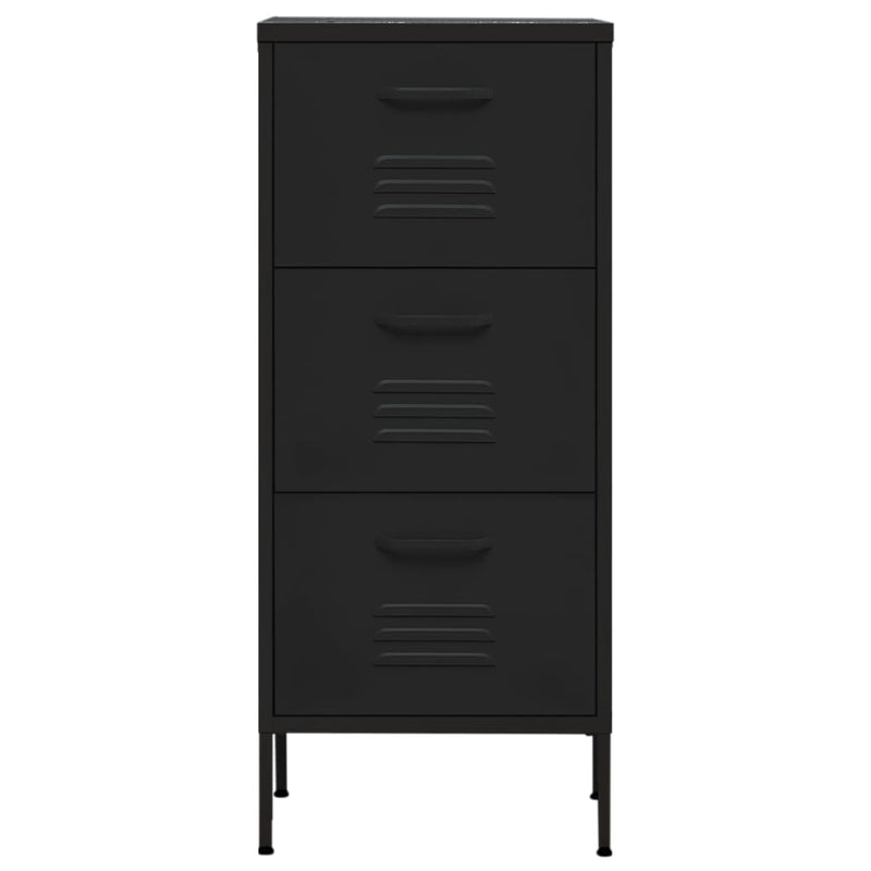 Storage Cabinet Black 42.5x35x101.5 cm Steel