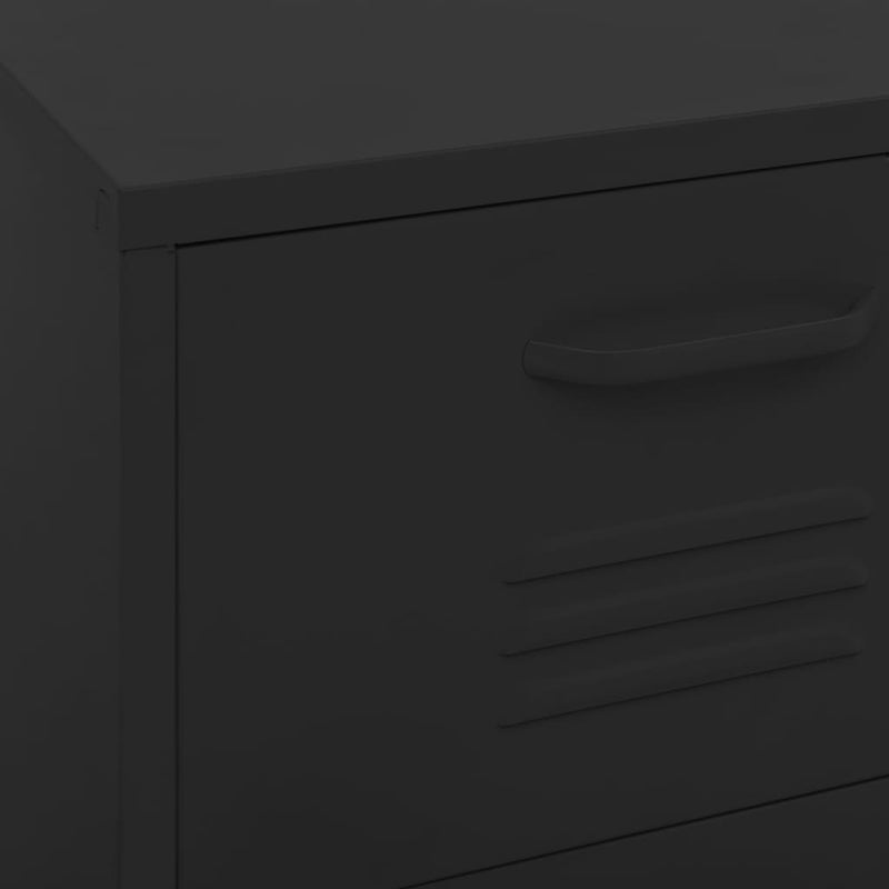 Storage Cabinet Black 42.5x35x101.5 cm Steel