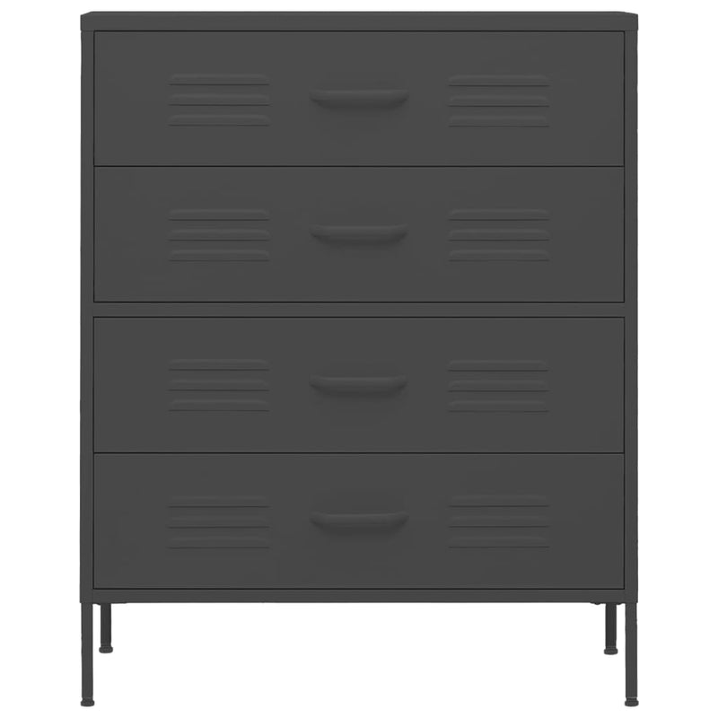 Chest of Drawers Anthracite 80x35x101.5 cm Steel