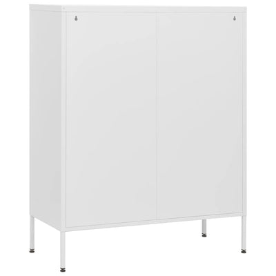 Chest of Drawers White 80x35x101.5 cm Steel