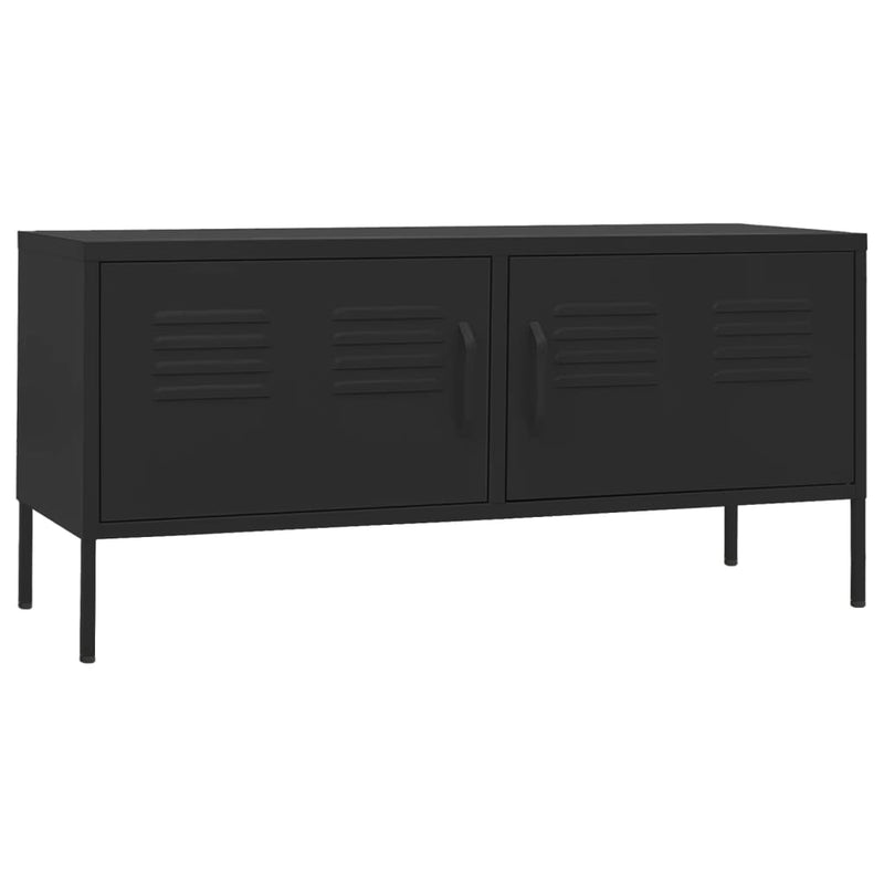 TV Cabinet Black 105x35x50 cm Steel