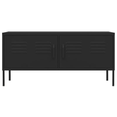 TV Cabinet Black 105x35x50 cm Steel