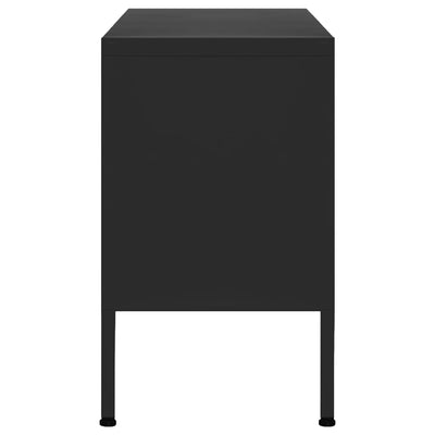 TV Cabinet Black 105x35x50 cm Steel