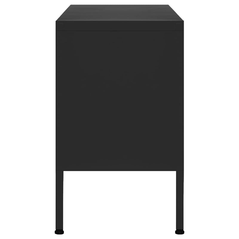 TV Cabinet Black 105x35x50 cm Steel