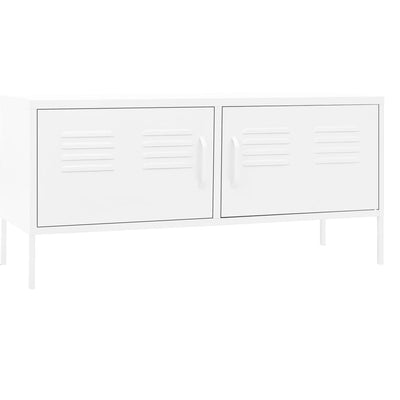 TV Cabinet White 105x35x50 cm Steel