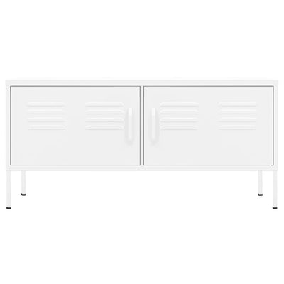 TV Cabinet White 105x35x50 cm Steel