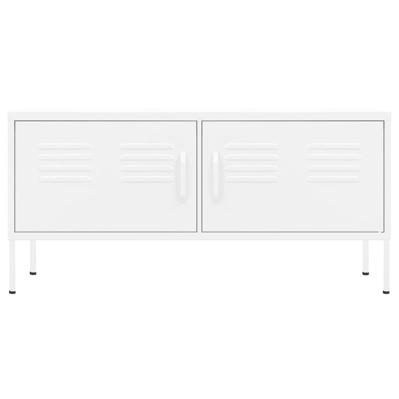 TV Cabinet White 105x35x50 cm Steel