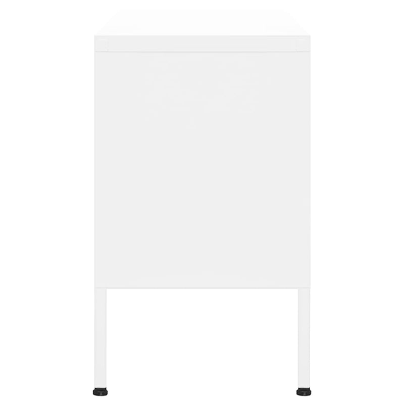 TV Cabinet White 105x35x50 cm Steel