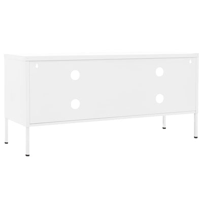 TV Cabinet White 105x35x50 cm Steel