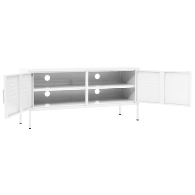 TV Cabinet White 105x35x50 cm Steel