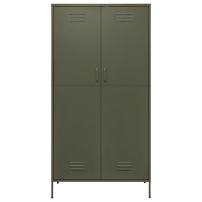 Wardrobe Olive Green 90x50x180 cm Steel
