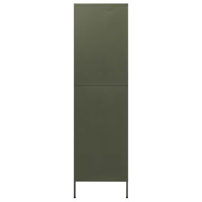 Wardrobe Olive Green 90x50x180 cm Steel