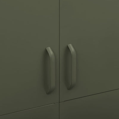 Wardrobe Olive Green 90x50x180 cm Steel