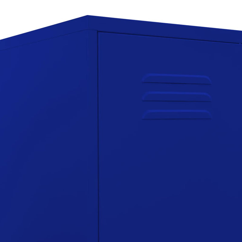 Locker Cabinet Navy Blue 35x46x180 cm Steel