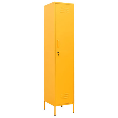 Locker Cabinet Mustard Yellow 35x46x180 cm Steel