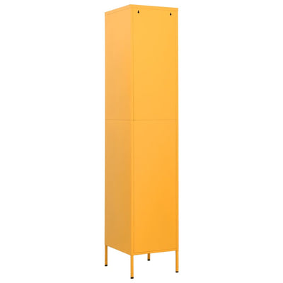 Locker Cabinet Mustard Yellow 35x46x180 cm Steel