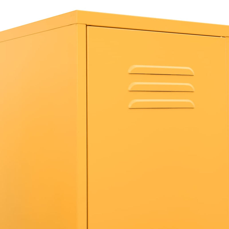 Locker Cabinet Mustard Yellow 35x46x180 cm Steel