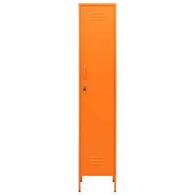 Locker Cabinet Orange 35x46x180 cm Steel