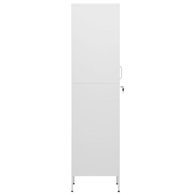 Locker Cabinet White 35x46x180 cm Steel