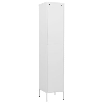 Locker Cabinet White 35x46x180 cm Steel