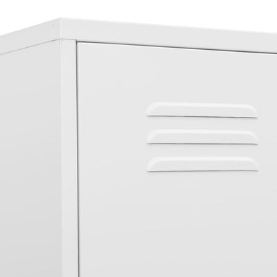 Locker Cabinet White 35x46x180 cm Steel