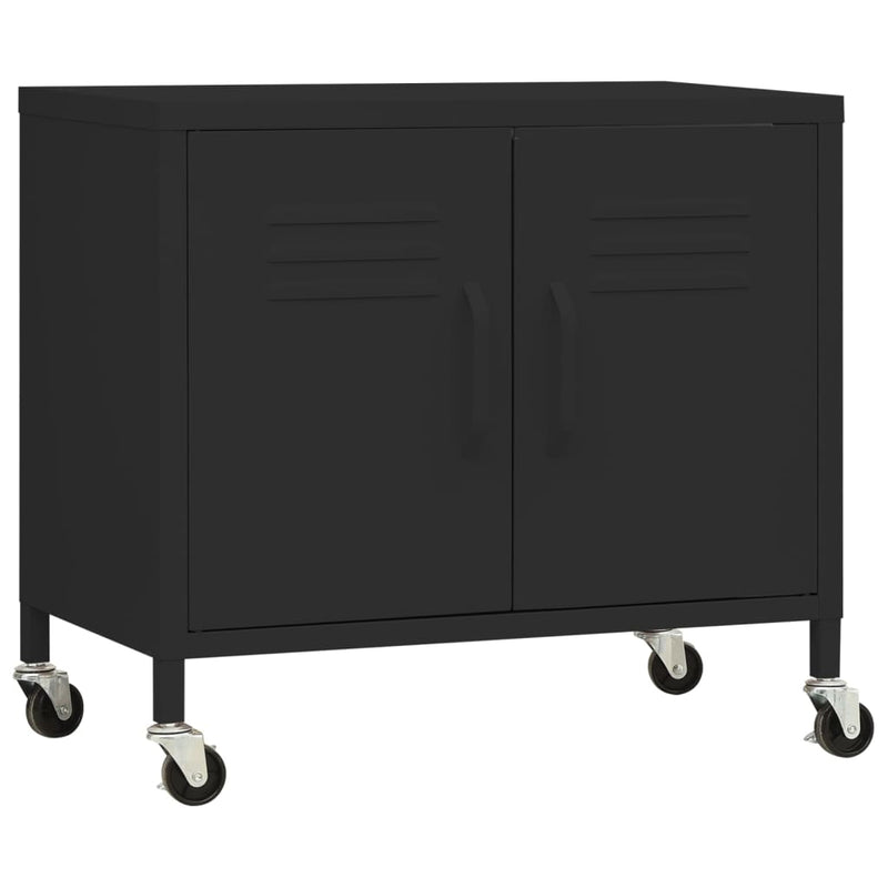 Storage Cabinet Black 60x35x56 cm Steel