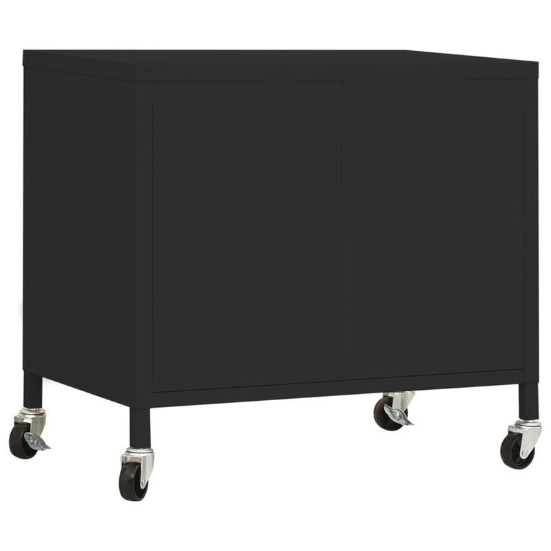 Storage Cabinet Black 60x35x56 cm Steel