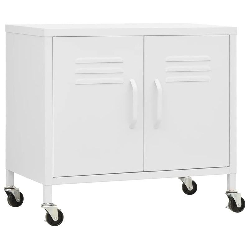 Storage Cabinet White 60x35x56 cm Steel