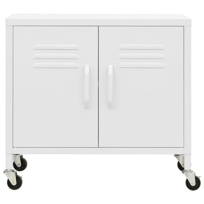 Storage Cabinet White 60x35x56 cm Steel