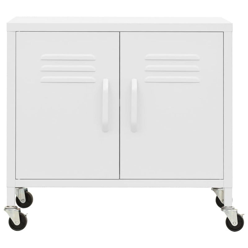 Storage Cabinet White 60x35x56 cm Steel