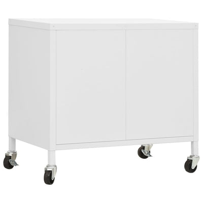 Storage Cabinet White 60x35x56 cm Steel