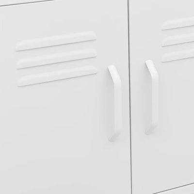 Storage Cabinet White 60x35x56 cm Steel