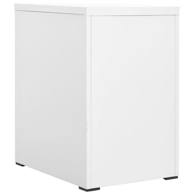 Filing Cabinet White 46x62x72.5 cm Steel