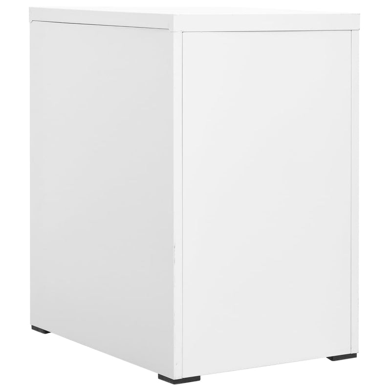 Filing Cabinet White 46x62x72.5 cm Steel