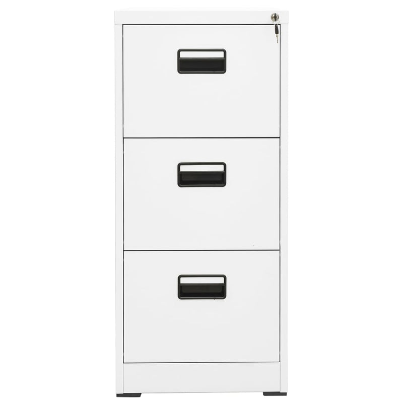 Filing Cabinet White 46x62x102.5 cm Steel