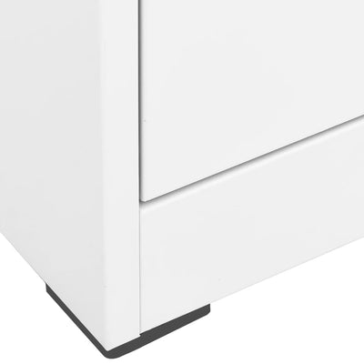 Filing Cabinet White 46x62x102.5 cm Steel