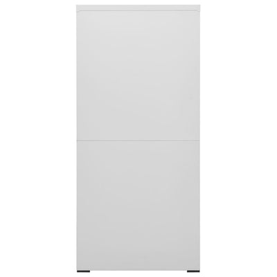 Filing Cabinet Light Grey 46x62x133 cm Steel