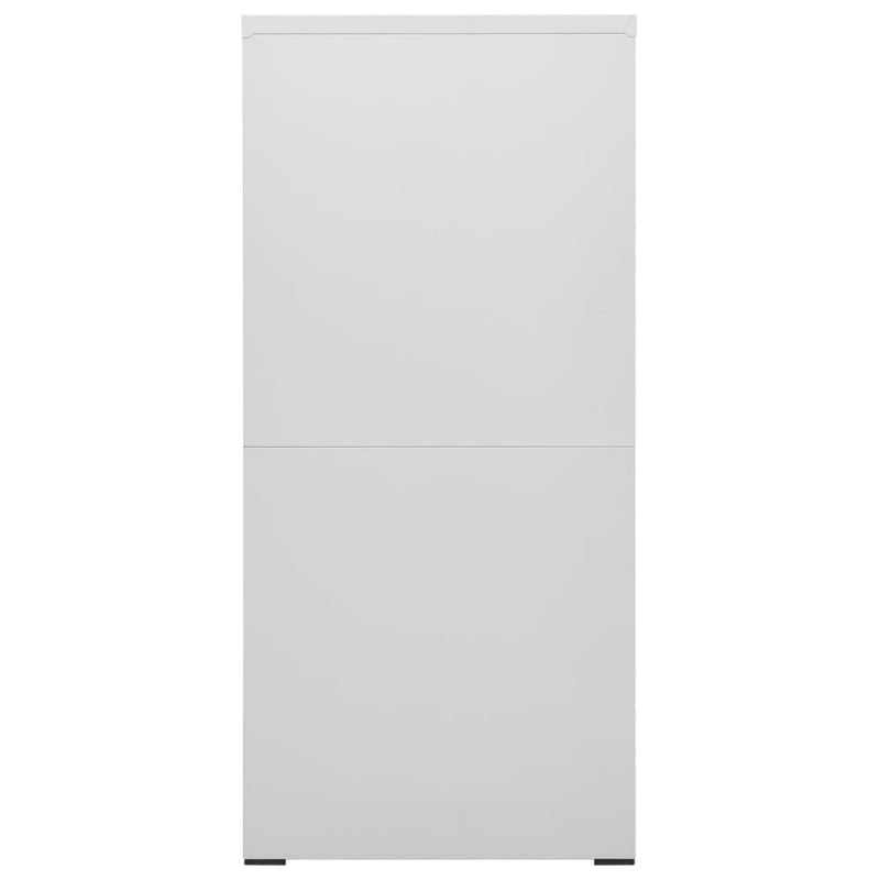 Filing Cabinet Light Grey 46x62x133 cm Steel