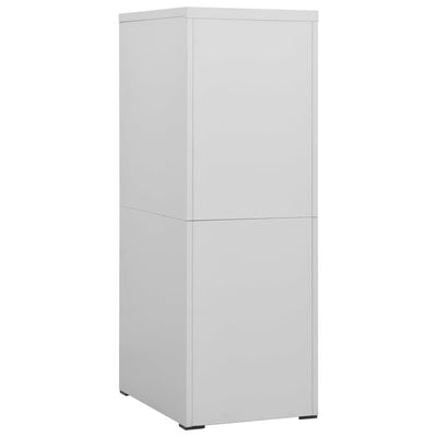 Filing Cabinet Light Grey 46x62x133 cm Steel