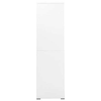 Filing Cabinet White 90x46x164 cm Steel