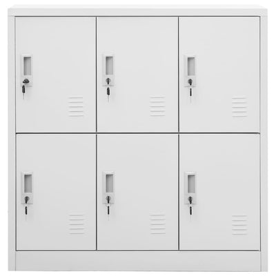 Locker Cabinet Light Grey 90x45x92.5 cm Steel