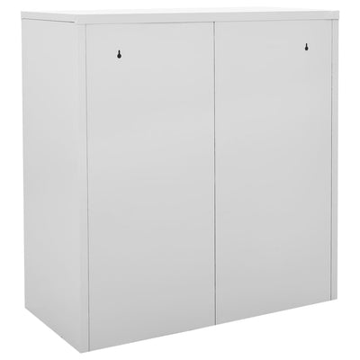 Locker Cabinet Light Grey and Blue 90x45x92.5 cm Steel