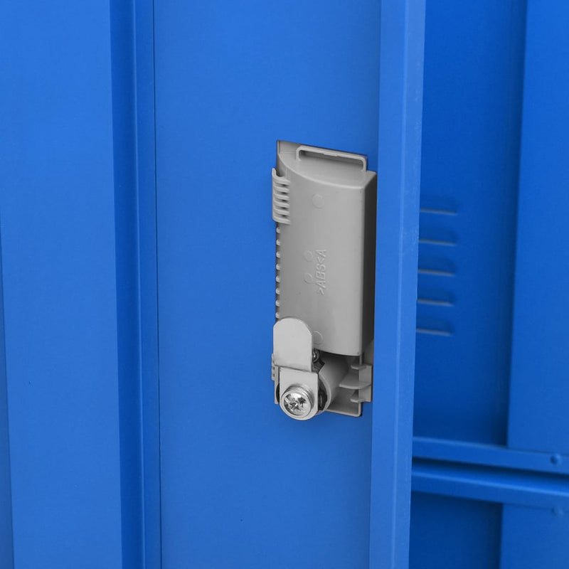 Locker Cabinet Light Grey and Blue 90x45x92.5 cm Steel