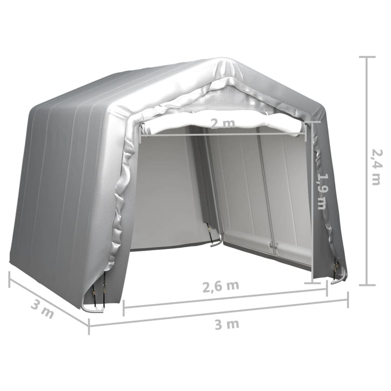 Storage Tent 300x300 cm Steel Grey