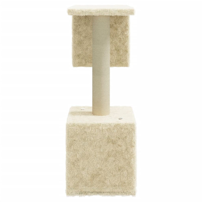 Cat Tree with Sisal Scratching Posts Cream 60 cm