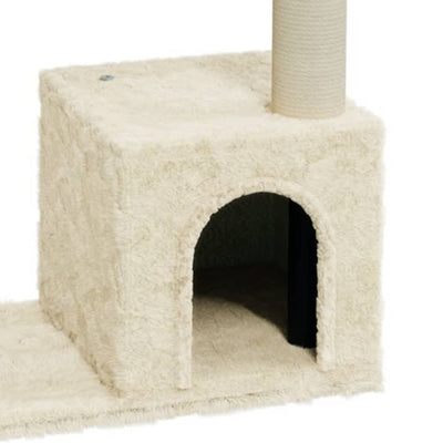 Cat Tree with Sisal Scratching Posts Cream 70 cm