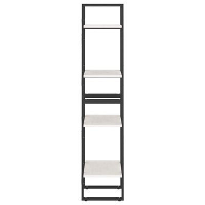 4-Tier Book Cabinet White 40x30x140 cm Solid Pine Wood