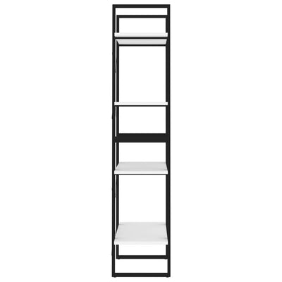 4-Tier Book Cabinet White 60x30x140 cm Engineered Wood